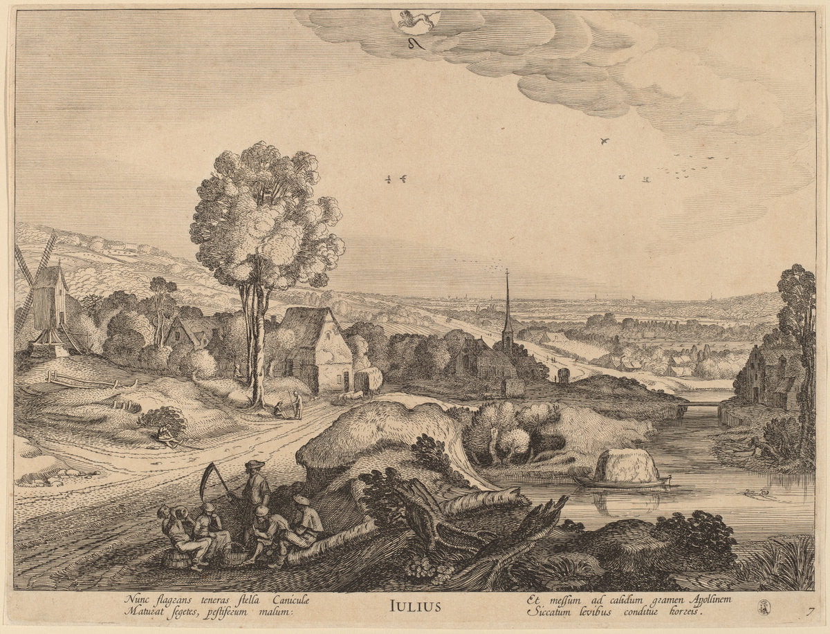 July by Jan van de Velde II (Dutch, 1593 - 1641), 16X12"(A3)Poster Print