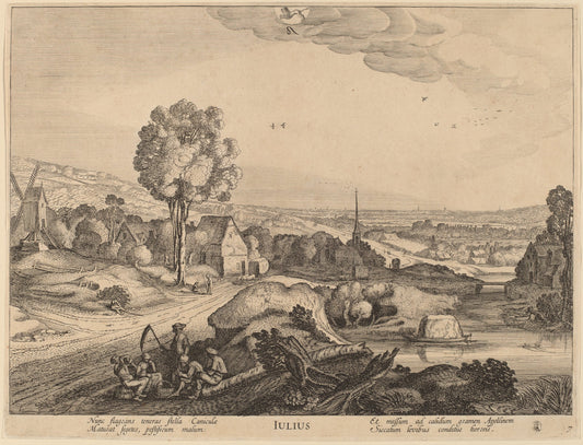 July by Jan van de Velde II (Dutch, 1593 - 1641), 16X12"(A3)Poster Print