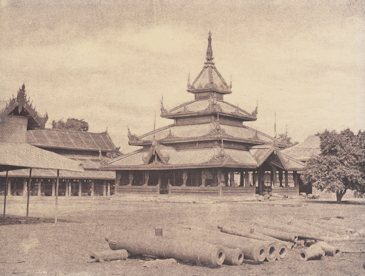 Amerapoora: Palace of the White Elephant by Linnaeus Tripe (British, 1822 - 1902), 16X12"(A3)Poster Print