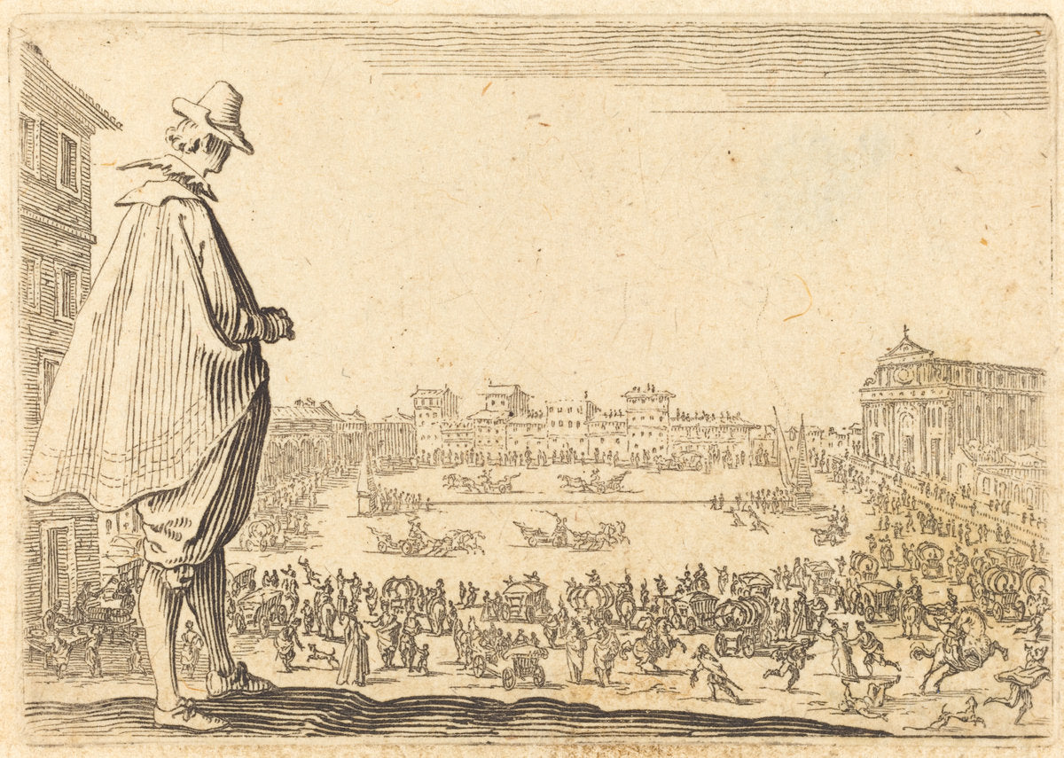 Piazza Santa Maria Novella, Florence by Jacques Callot (French, 1592 - 1635), 16X12"(A3)Poster Print