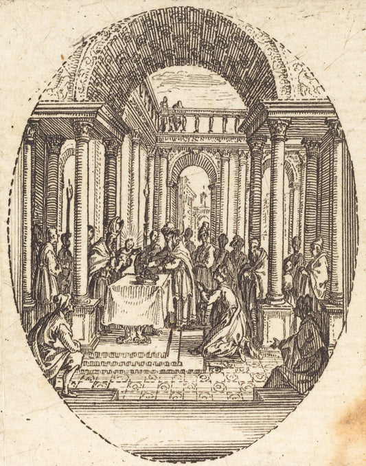 Presentation in the Temple by Jacques Callot (French, 1592 - 1635), 16X12"(A3)Poster Print