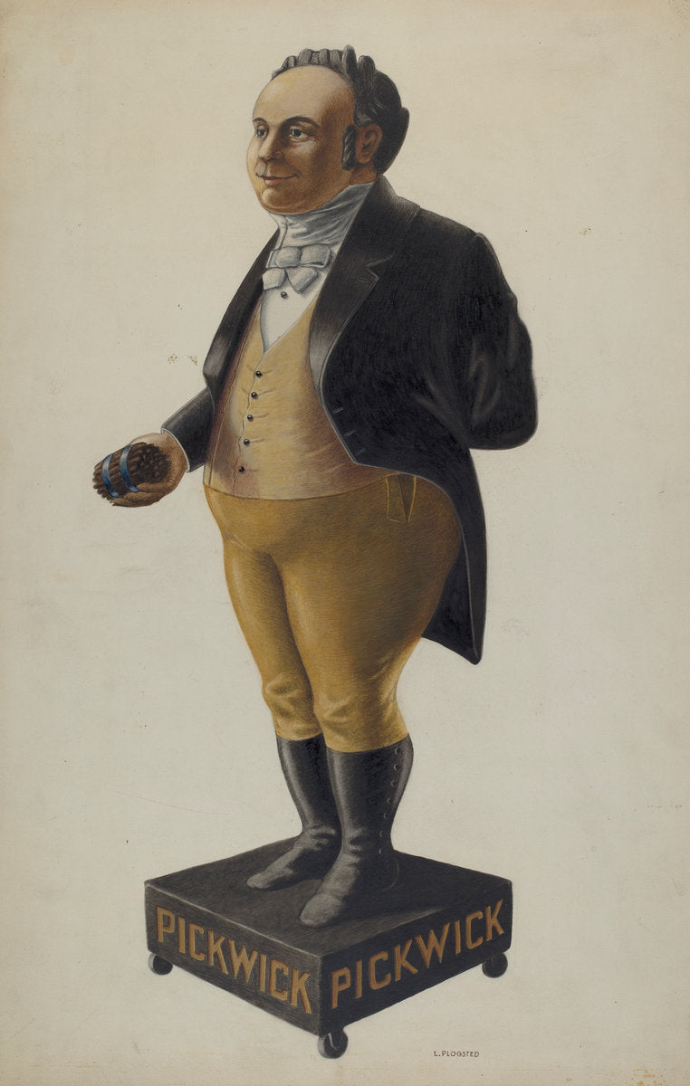 Cigar Store Figure by Louis Plogsted (American, active c. 1935), 16X12"(A3)Poster Print