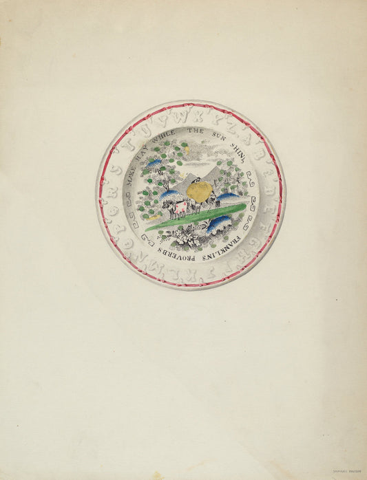 Plate by Samuel Faigin (American, active c. 1935), 16X12"(A3)Poster Print