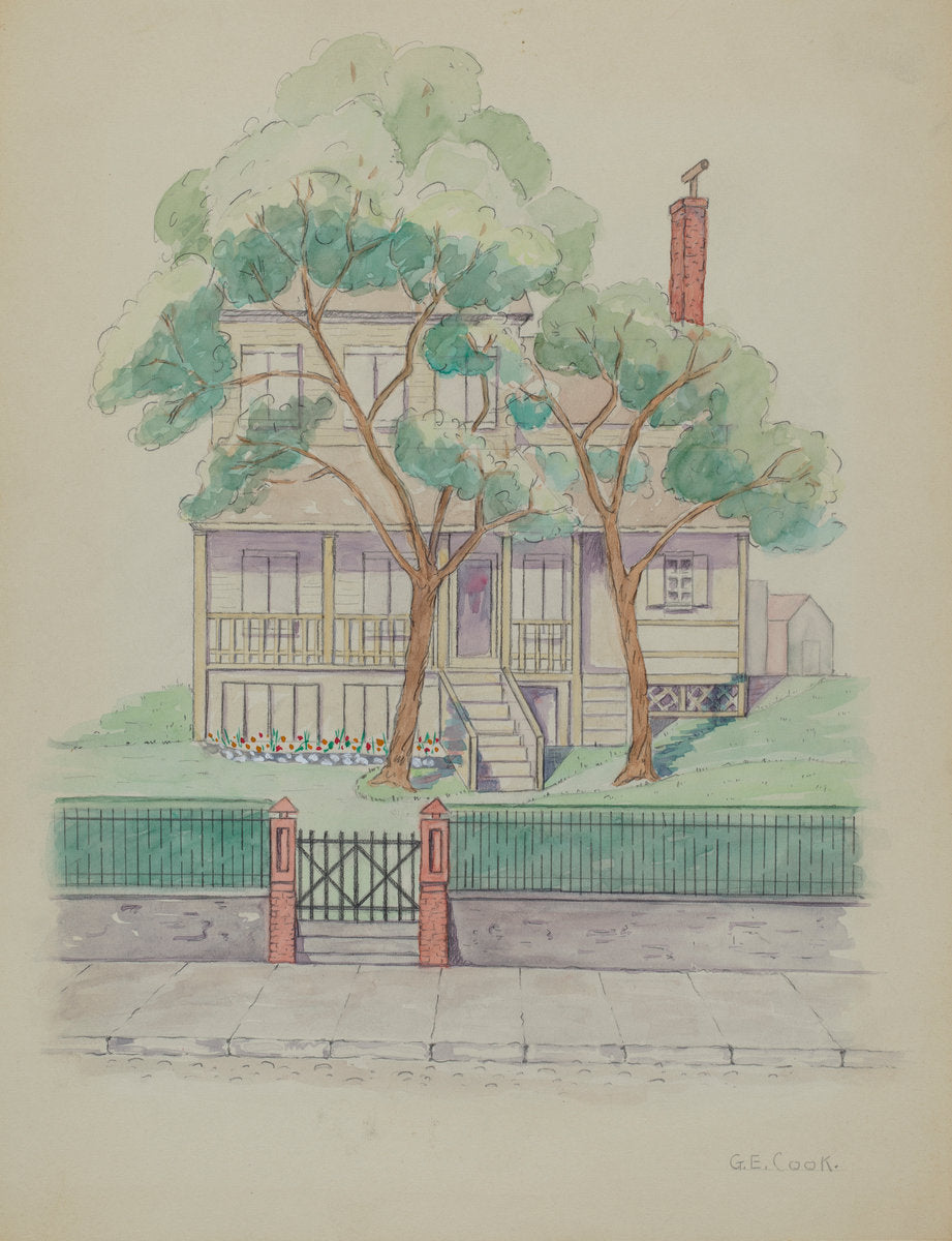Stewart House by Gladys Cook (American, active c. 1935), 16X12"(A3)Poster Print