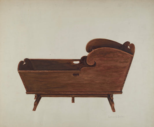 Cradle by Leonard Battee (American, active c. 1935), 16X12"(A3)Poster Print