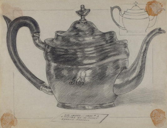 Silver Teapot by Eugene Barrell (American, active c. 1935), 16X12"(A3)Poster Print