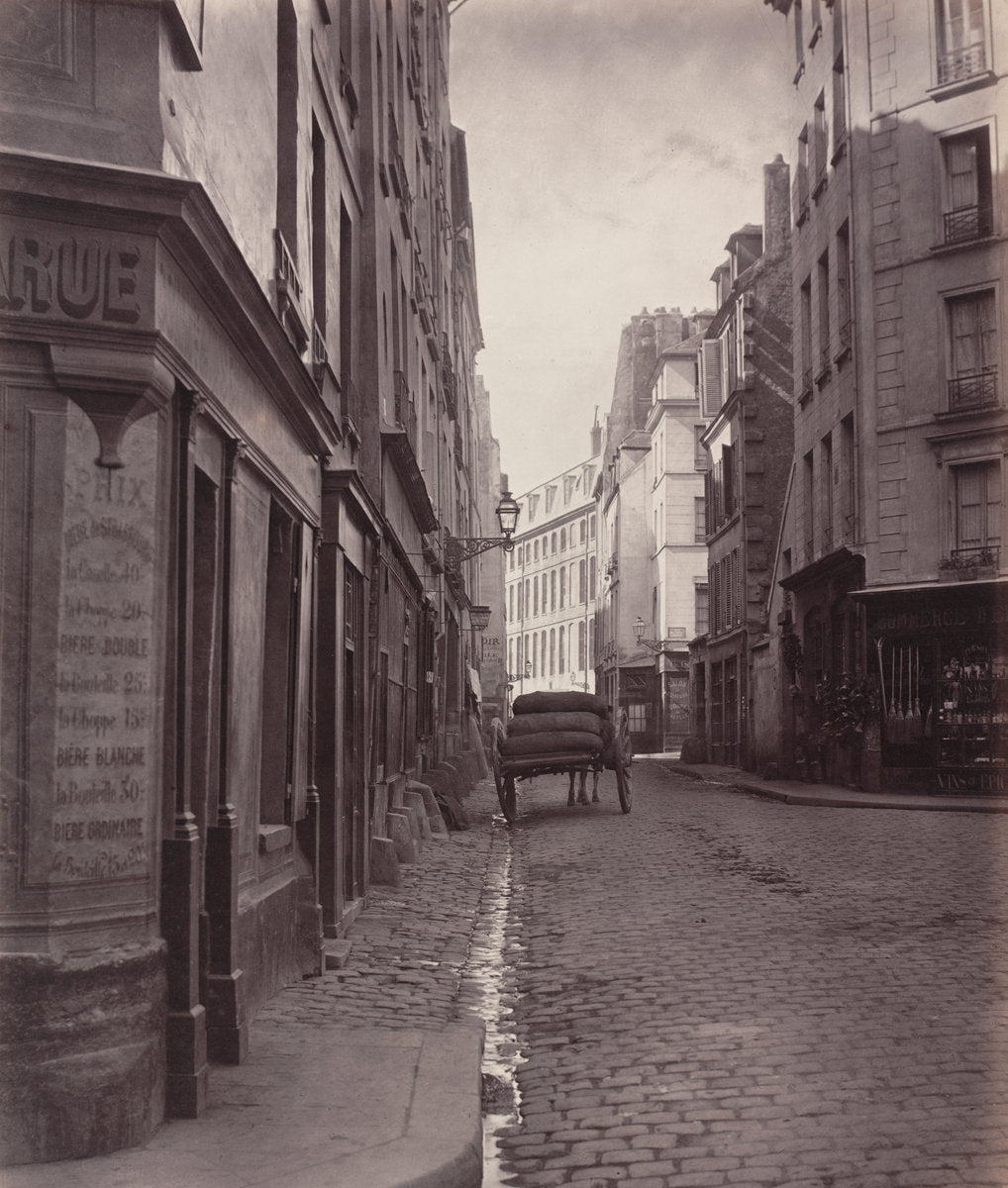 Rue de la Bûcherie, du cul de sac Saint-Ambroise (fifth arrondissement) by Charles Marville (French, 1813 - 1879), 16X12"(A3)Poster Print