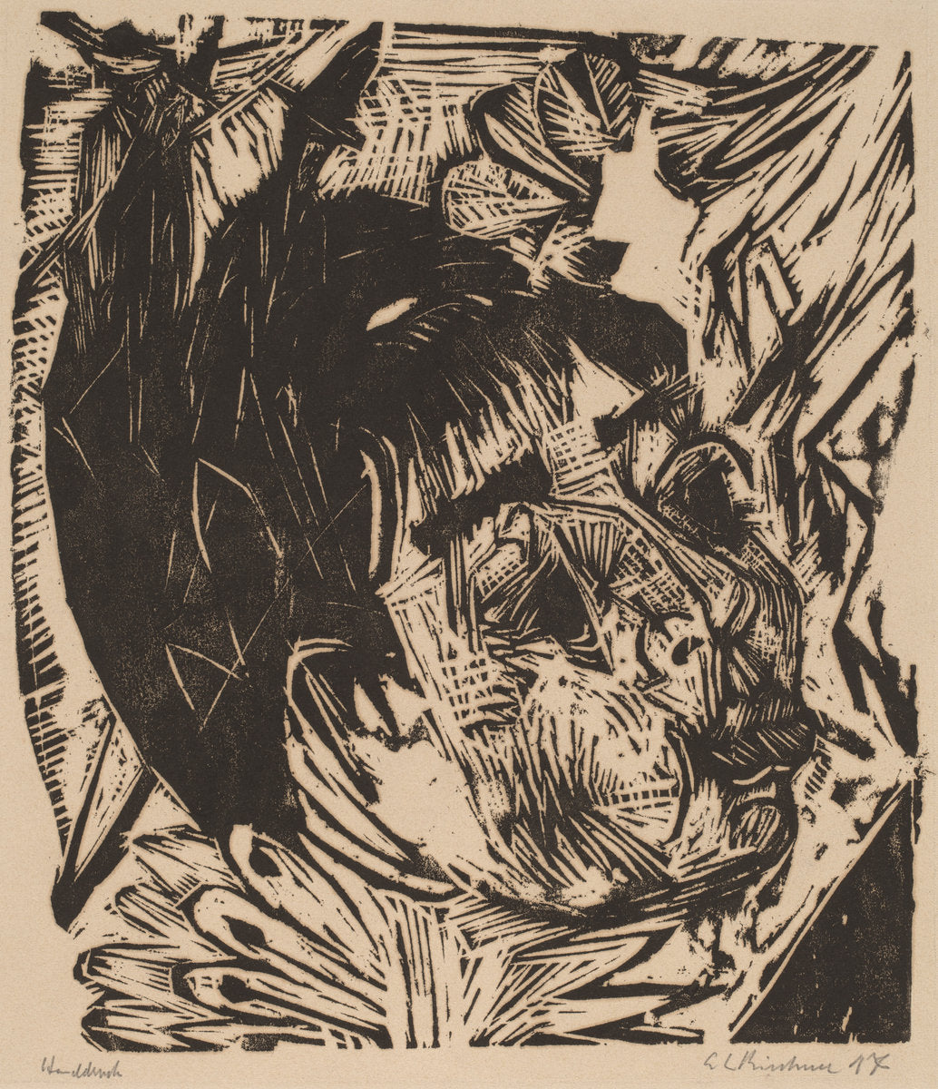 Wife of Professor Schaxel by Ernst Ludwig Kirchner (German, 1880 - 1938), 16X12"(A3)Poster Print