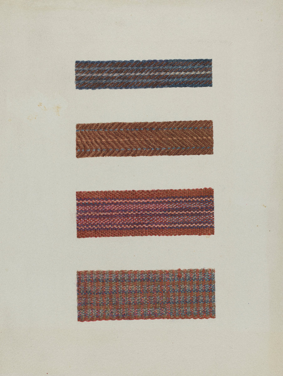 Shaker Rug Binding Tapes by Helen Dana (American, active c. 1935), 16X12"(A3)Poster Print