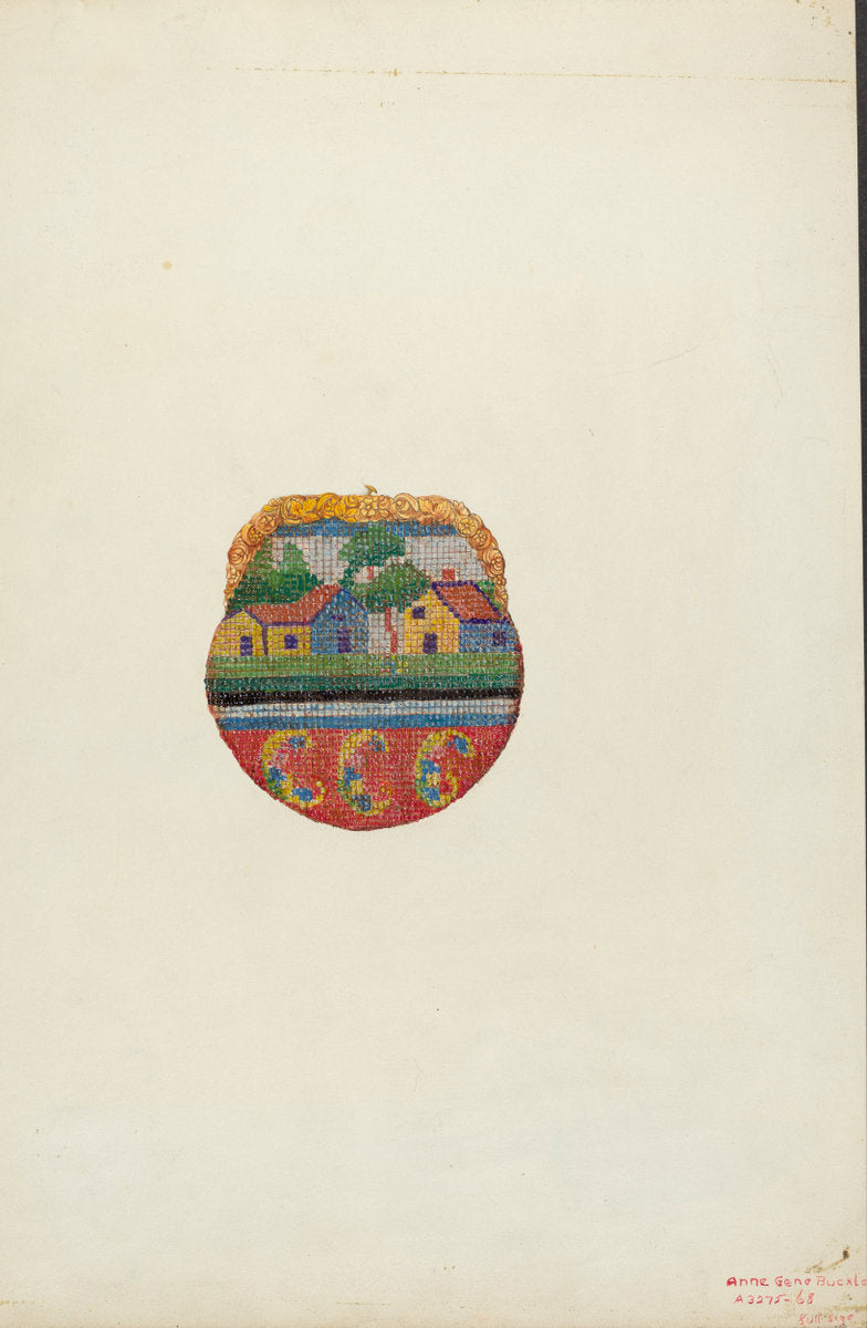 Beaded Purse by Ann Gene Buckley (American, active c. 1935), 16X12"(A3)Poster Print