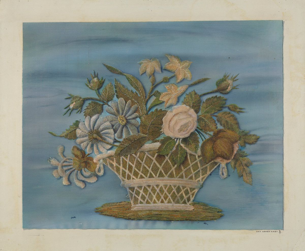 Chenille Embroidery by O.A. Kirby (American, active c. 1935), 16X12"(A3)Poster Print