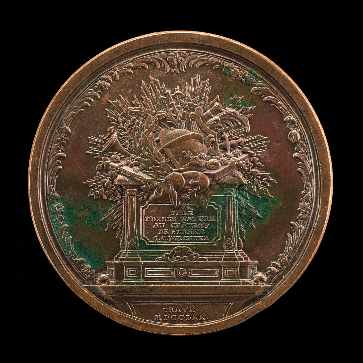 Altar of Fame [reverse] by Georg Christian Waechter (German, 1729 - 1789), 16X12"(A3)Poster Print