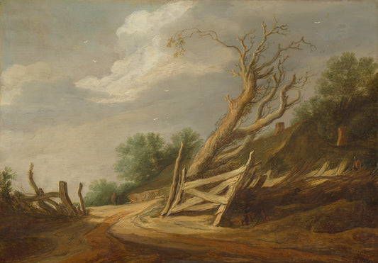 Landscape with Open Gate by Pieter Molijn (Dutch, 1595 - 1661), 16X12"(A3)Poster Print