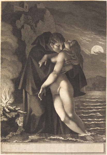 Phrosine and Melidore by Pierre Paul Prud'hon (French, 1758 - 1823), 16X12"(A3)Poster Print
