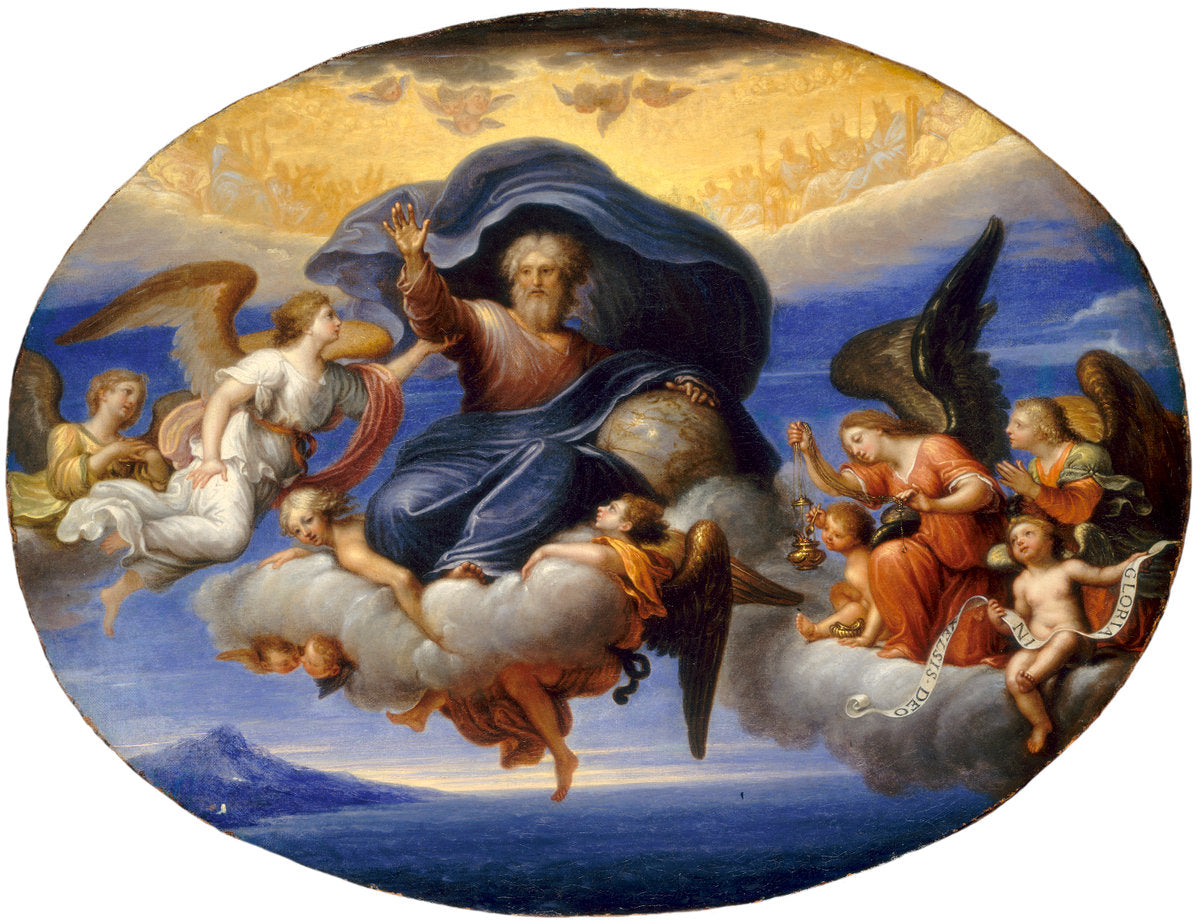 after 1664 by Circle of Pierre Mignard I (God the Father), 16X12"(A3)Poster Print