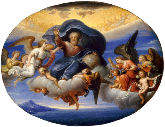 after 1664 by Circle of Pierre Mignard I (God the Father), 16X12"(A3)Poster Print