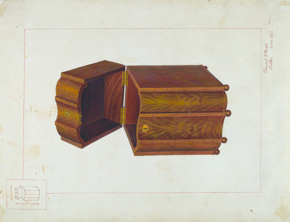 Knife Box by Vincent P. Rosel and Gordon Saltar (American, active c. 1935), 16X12"(A3)Poster Print