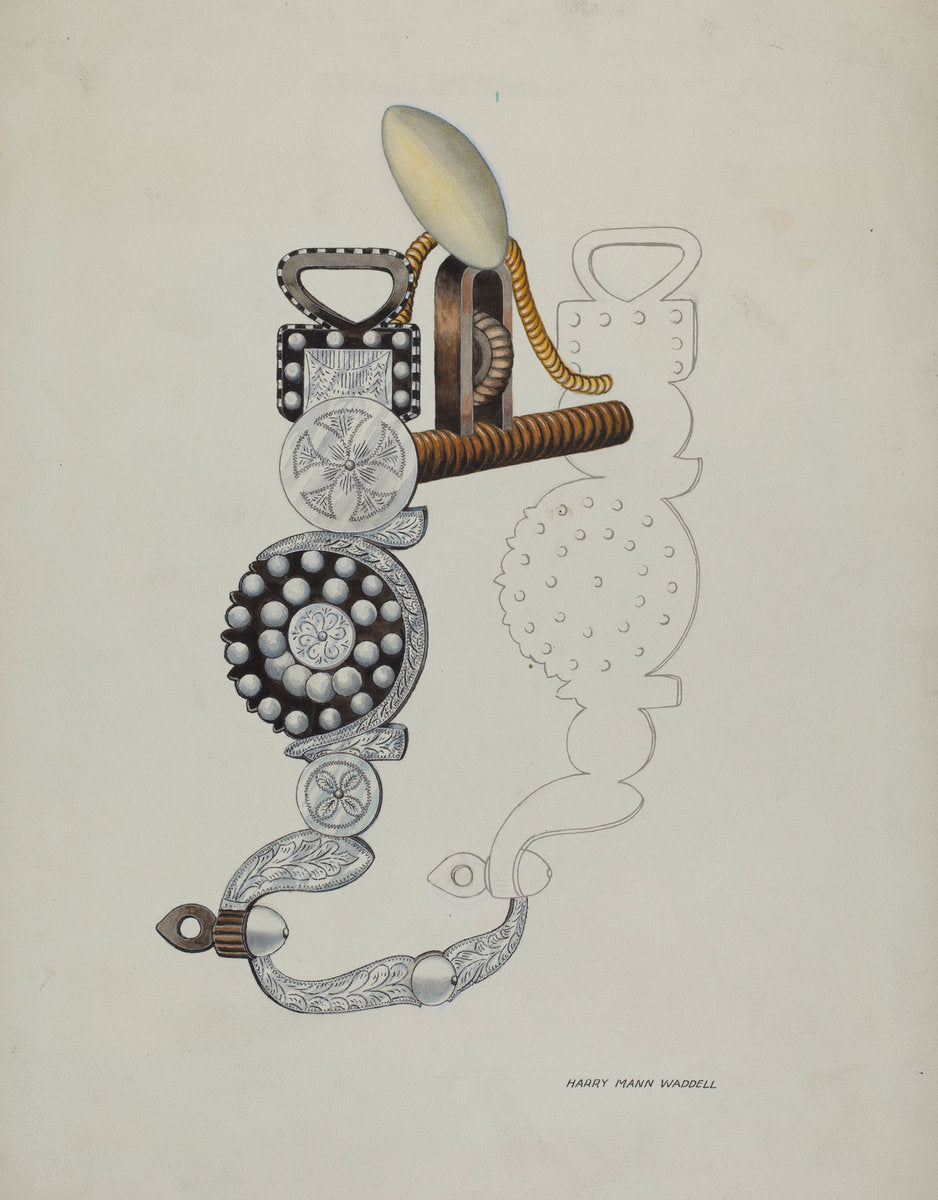 Spade Bit by Harry Mann Waddell (American, active c. 1935), 16X12"(A3)Poster Print