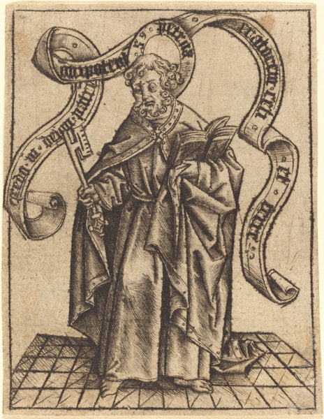 Saint Peter by Master of the Berlin Passion (German, active c. 1450/1470), 16X12"(A3)Poster Print