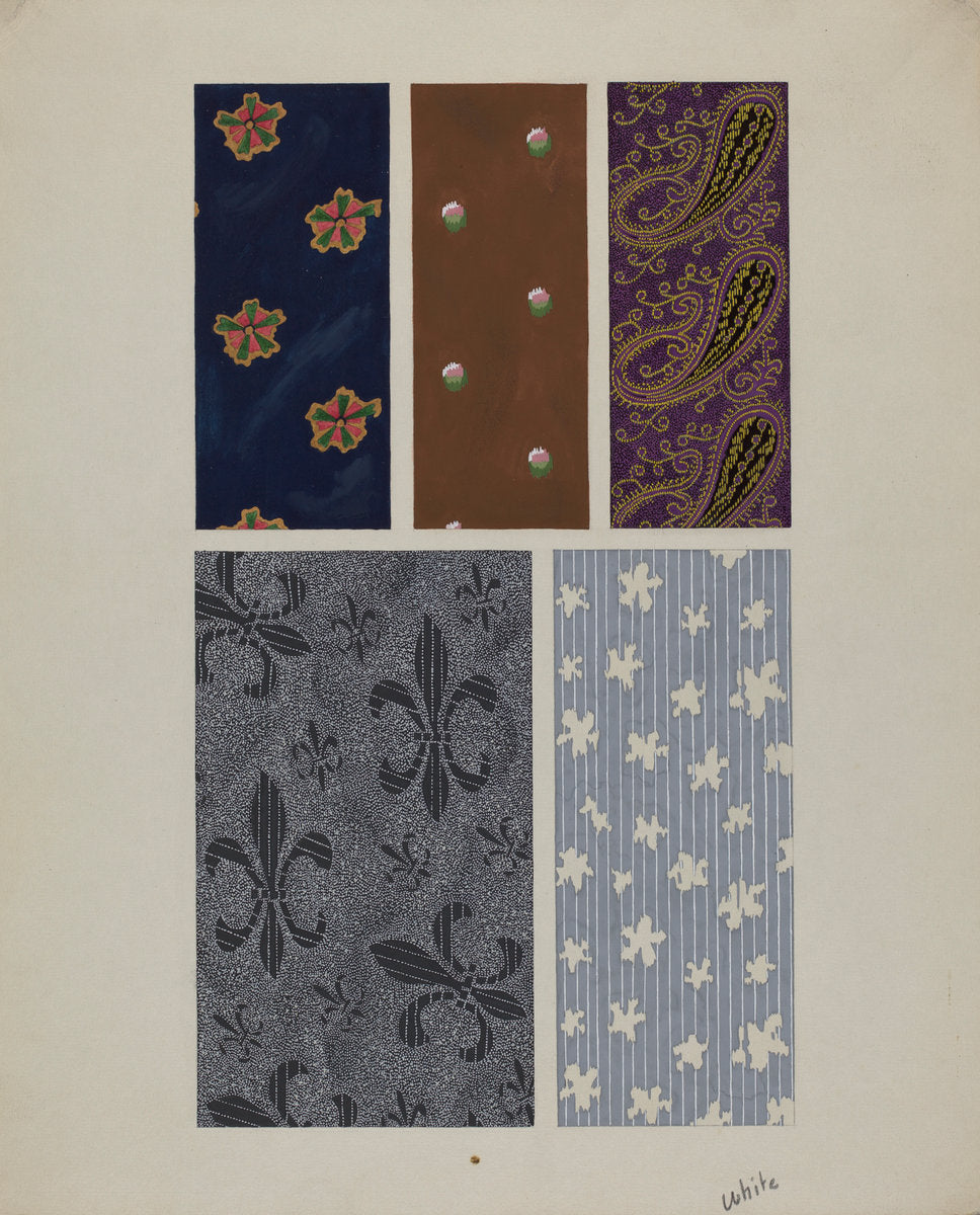 Quilt Patches by Edward White (American, active c. 1935), 16X12"(A3)Poster Print