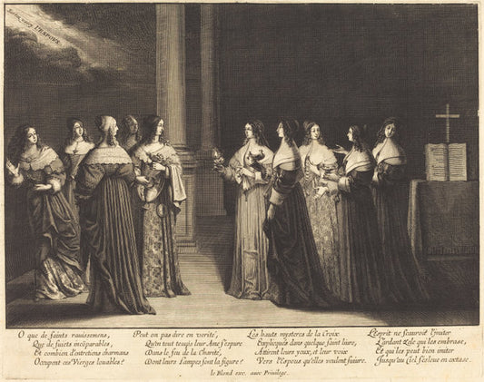 The Wise and Foolish Virgins Together by Abraham Bosse (French, 1602 - 1676), 16X12"(A3)Poster Print
