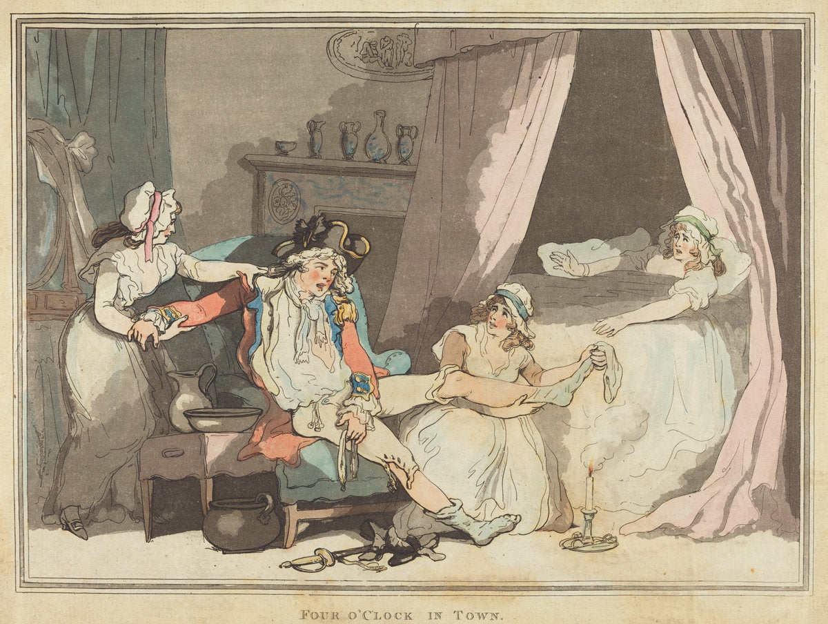 Four O'Clock in Town by Thomas Rowlandson (British, 1756 - 1827), 16X12"(A3)Poster Print