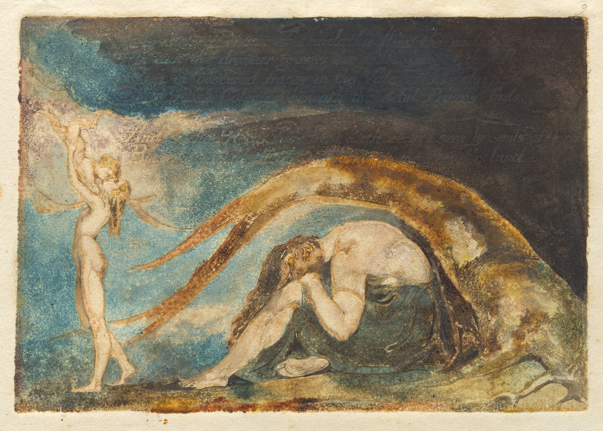 Dream of Thiralatha [from "America," cancelled plate d] by William Blake (British, 1757 - 1827), 16X12"(A3)Poster Print