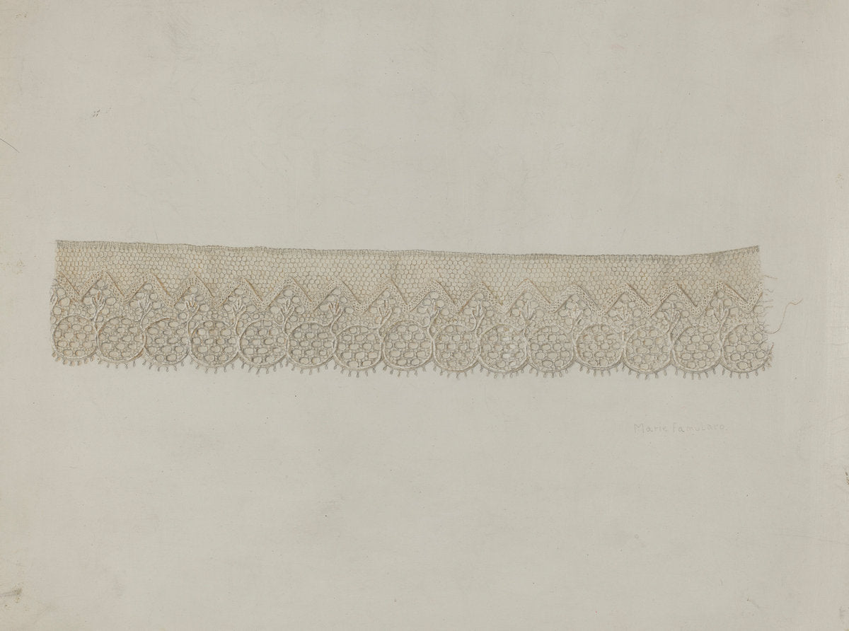 Lace Edging by Marie Famularo (American, 1901 - 1975), 16X12"(A3)Poster Print