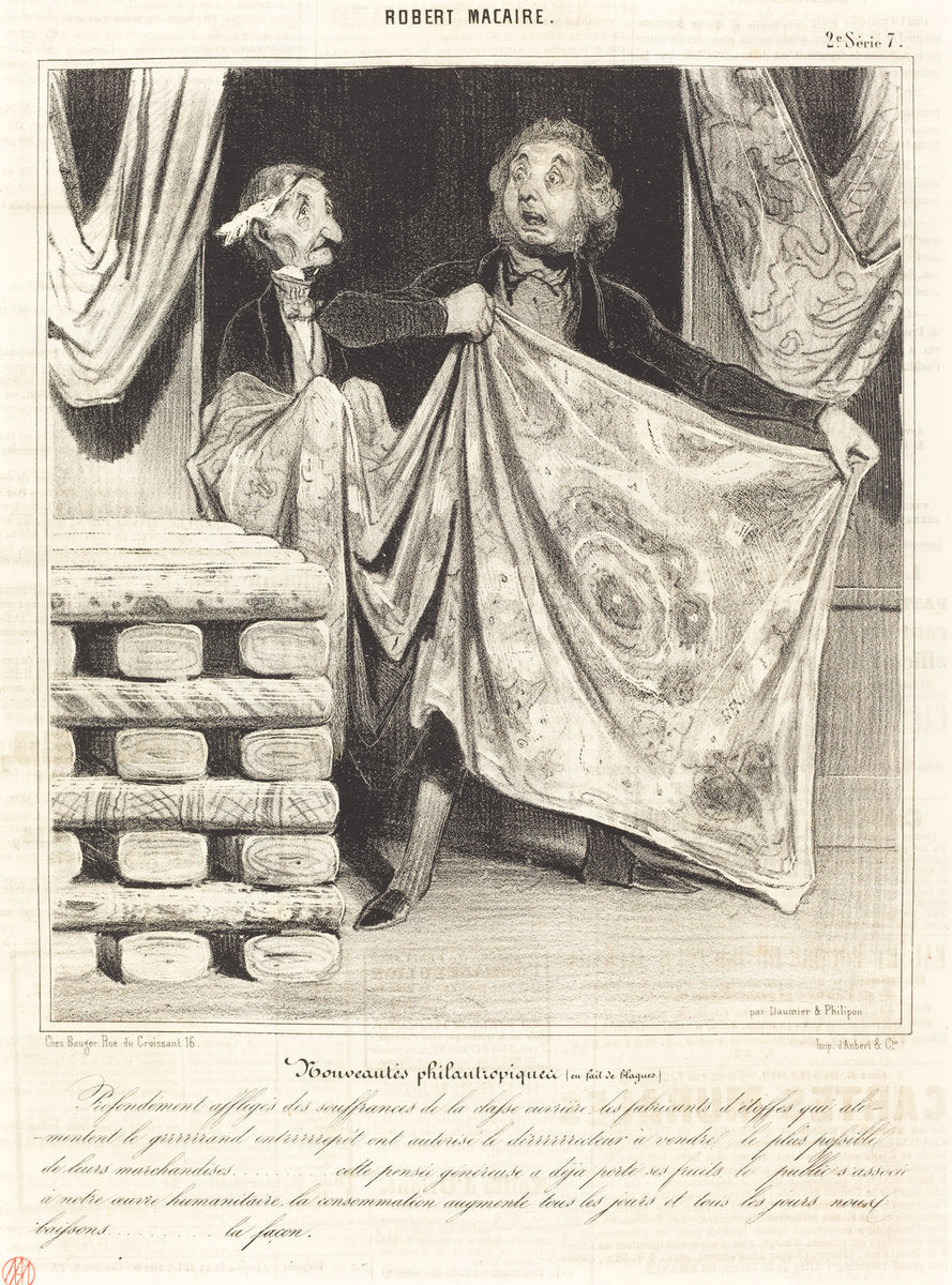 Nouveautés philantropiques... by Honoré Daumier (French, 1808 - 1879), 16X12"(A3)Poster Print