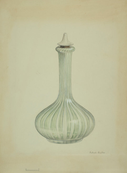 Barber Shop Bottle by Gertrude Lemberg (American, active c. 1935), 16X12"(A3)Poster Print