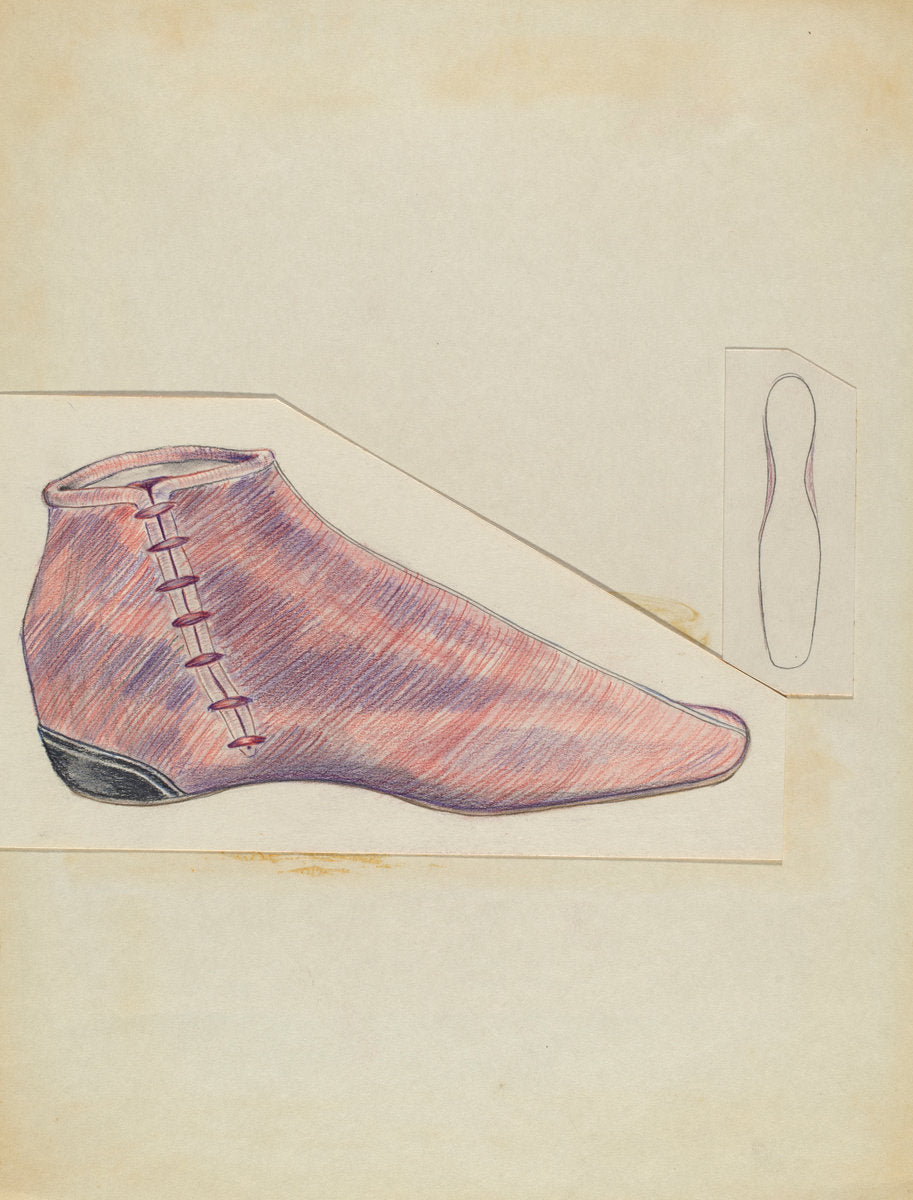 Woman's Shoe by Melita Hofmann (American, active c. 1935), 16X12"(A3)Poster Print