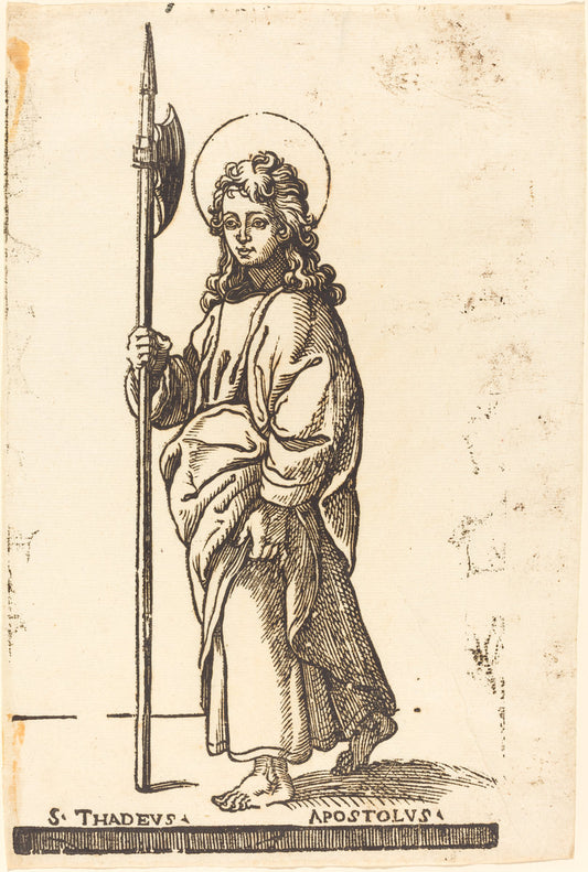 Saint Jude (Thaddeus) by Jacques Stella (French, 1596 - 1657), 16X12"(A3)Poster Print