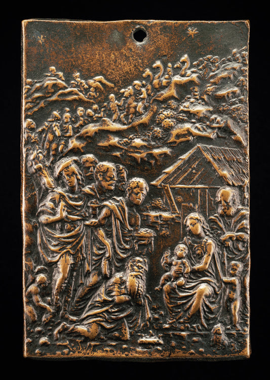The Adoration of the Magi by Moderno (Veronese, 1467 - 1528), 16X12"(A3)Poster Print