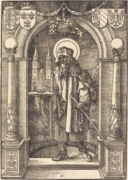 Saint Sebaldus by Attributed to Hans Springinklee (German, active 1512/1522), 16X12"(A3)Poster Print