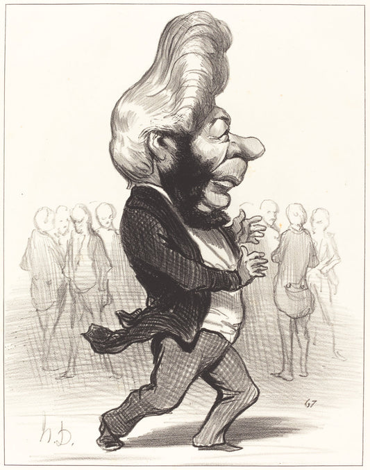 Ferdinand Favre by Honoré Daumier (French, 1808 - 1879), 16X12"(A3)Poster Print