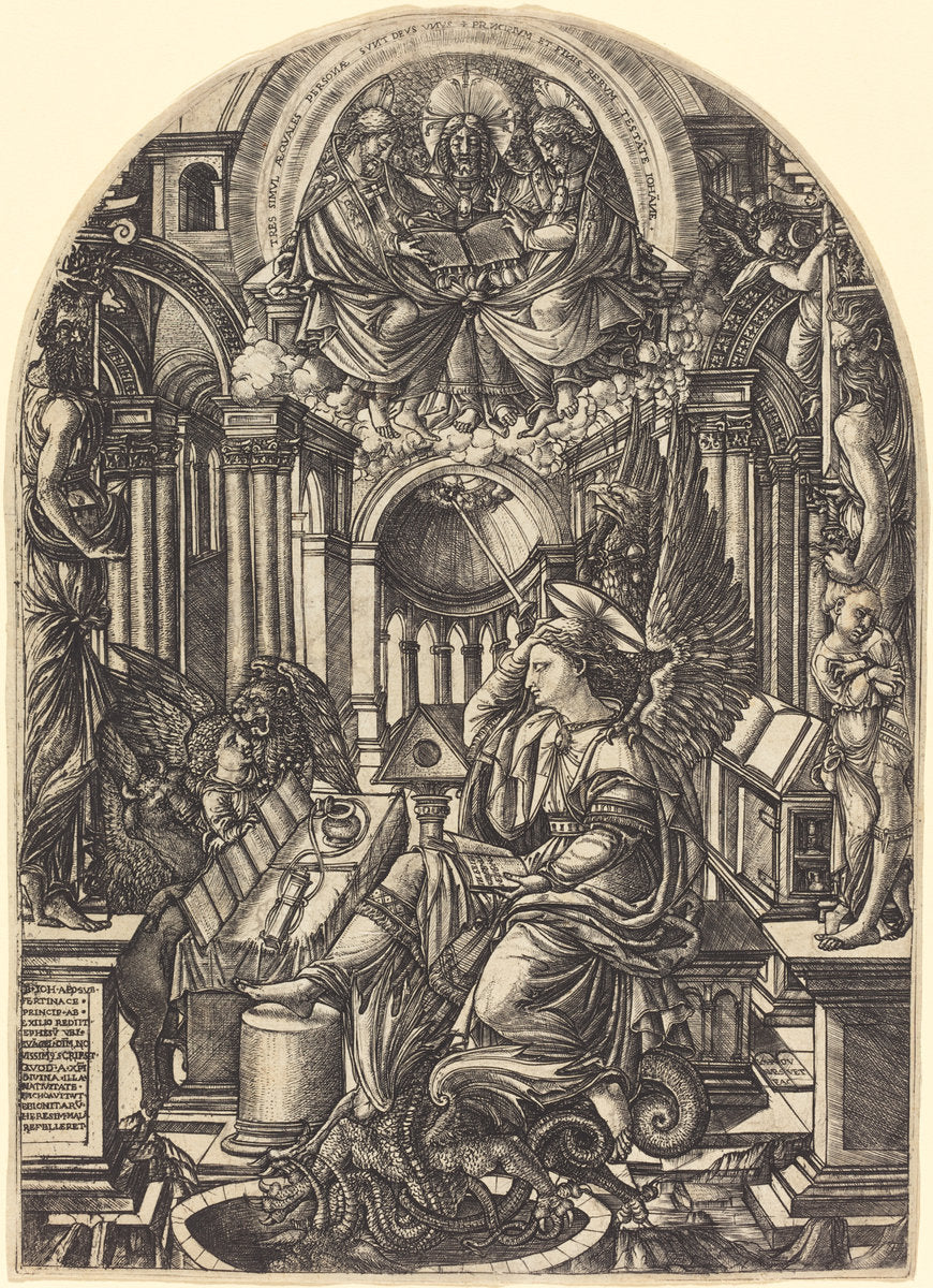 The Revelation of Saint John the Evangelist by Jean Duvet (French, 1485 - c. 1570), 16X12"(A3)Poster Print