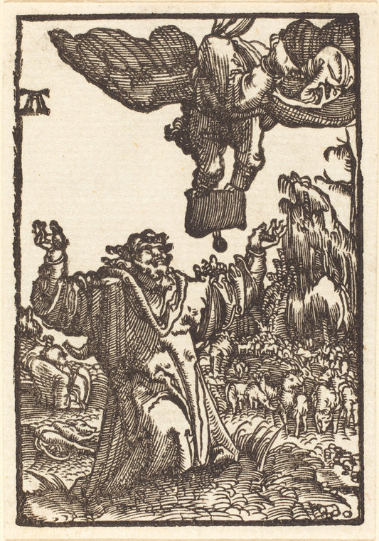 Annunciation to Joachim by Albrecht Altdorfer (German, 1480 or before - 1538), 16X12"(A3)Poster Print