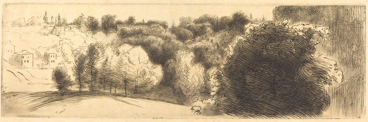 The Road Leading to Bellevue by Félix Bracquemond (French, 1833 - 1914), 16X12"(A3)Poster Print