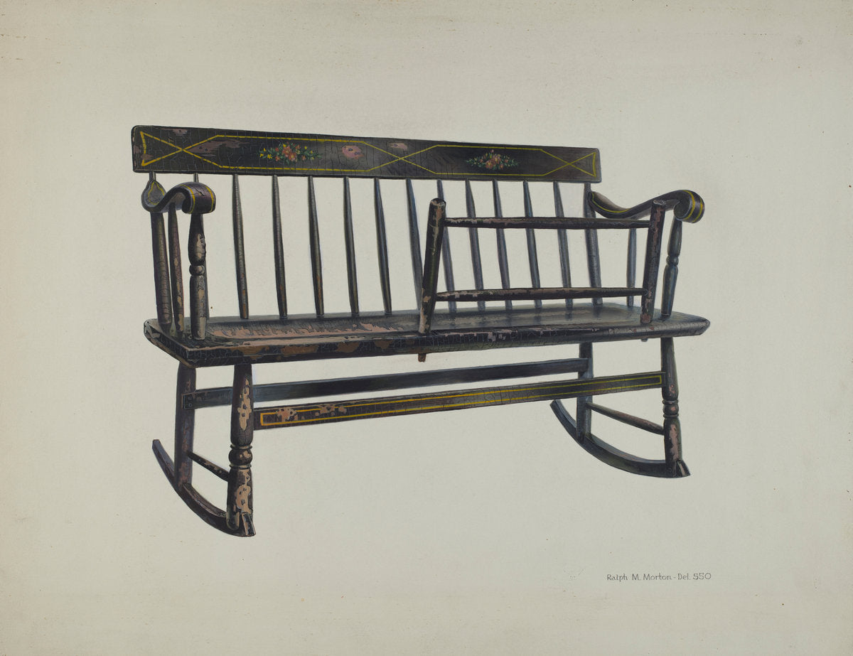 Settee by Ralph Morton (American, active c. 1935), 16X12"(A3)Poster Print