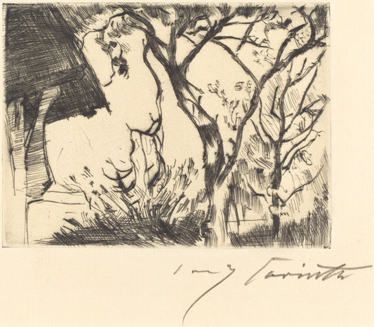 Corner of a House (Hausecke) by Lovis Corinth (German, 1858 - 1925), 16X12"(A3)Poster Print