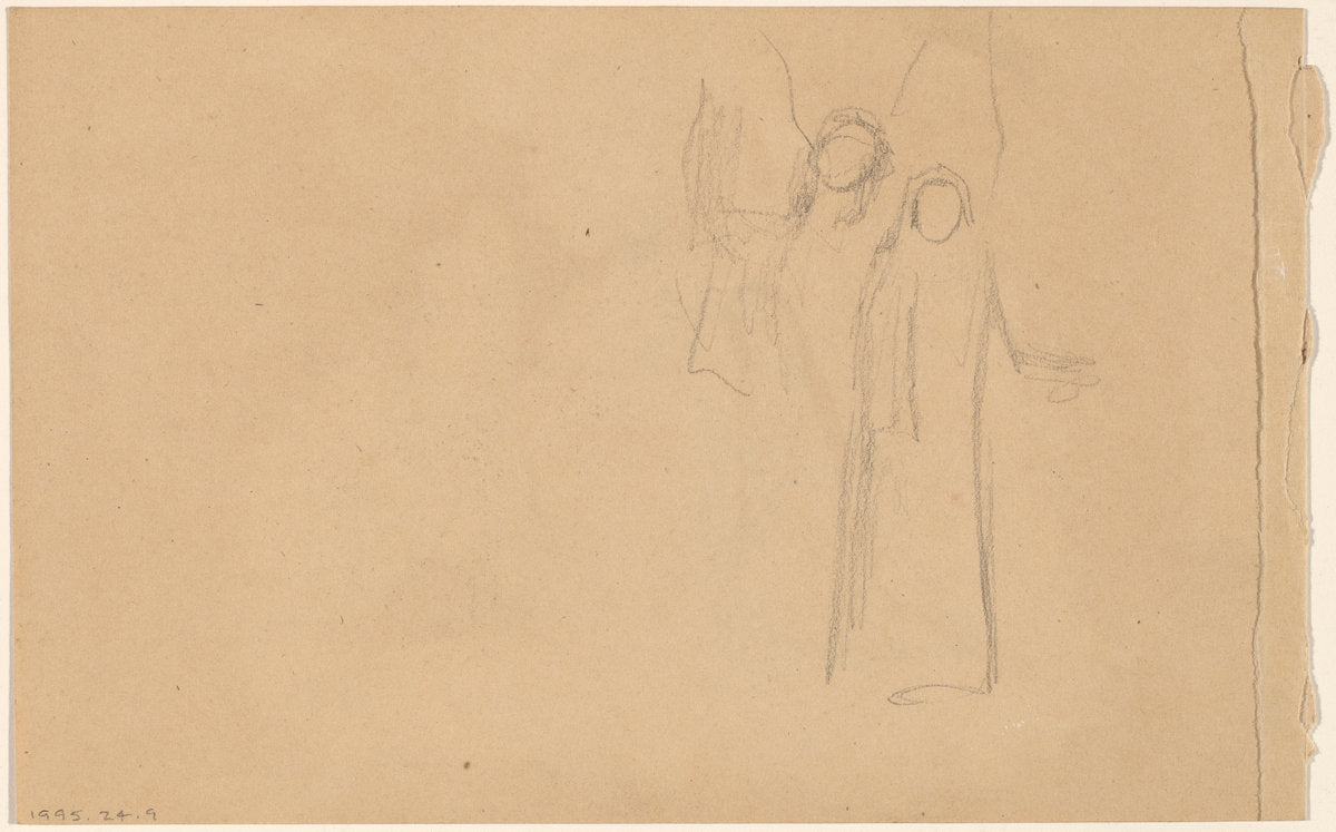 Study of Figures [verso] by Charles Sprague Pearce (American, 1851 - 1914), 16X12"(A3)Poster Print