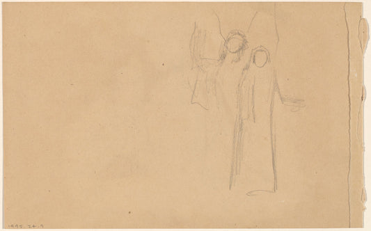 Study of Figures [verso] by Charles Sprague Pearce (American, 1851 - 1914), 16X12"(A3)Poster Print