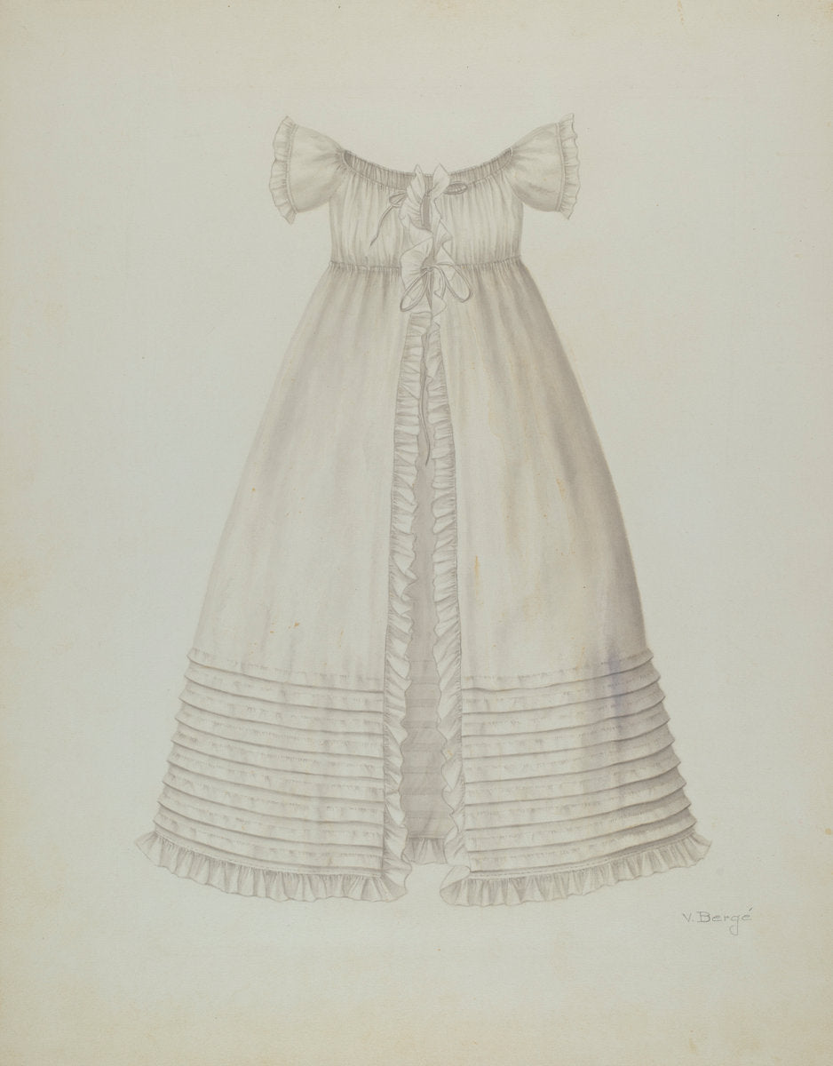 Christening Dress by Virginia Berge (American, active c. 1935), 16X12"(A3)Poster Print