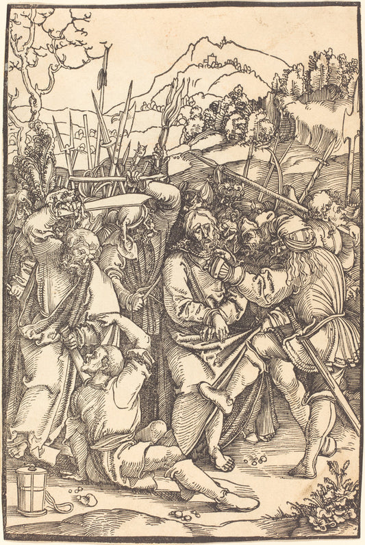 Christ Taken Prisoner by Hans Leonard Schäufelein (German, c. 1480/1485 - 1538/1540), 16X12"(A3)Poster Print
