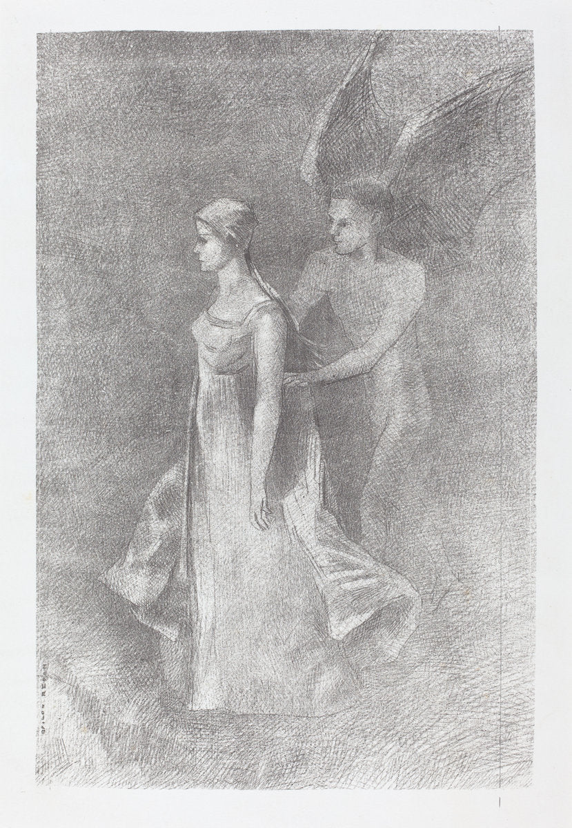 The Haunting (Hantise) by Odilon Redon (French, 1840 - 1916), 16X12"(A3)Poster Print
