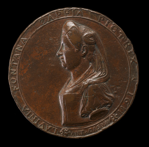 Lavinia Fontana, 1552-1614, Bolognese Painter [obverse] by Felice Antonio Casone (Bolognese, 1559 - 1634), 16X12"(A3)Poster Print