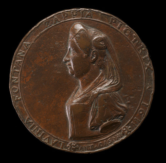 Lavinia Fontana, 1552-1614, Bolognese Painter [obverse] by Felice Antonio Casone (Bolognese, 1559 - 1634), 16X12"(A3)Poster Print