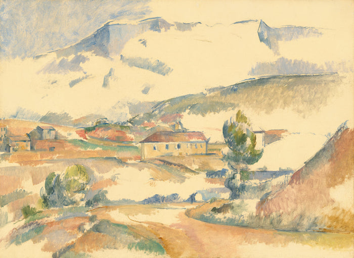 Montagne Sainte-Victoire, from near Gardanne by Paul Cézanne (French, 1839 - 1906), 16X12