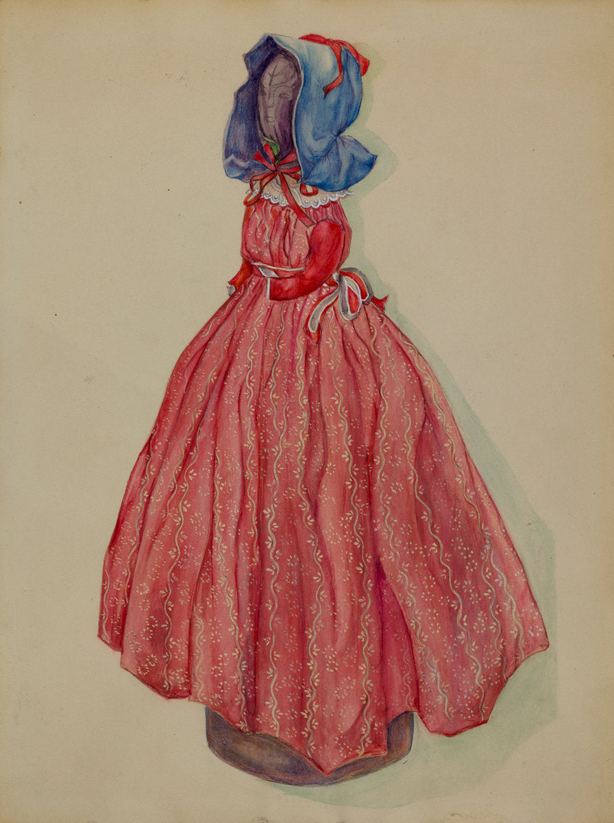 Doorstop Doll by Rosa Burger (American, active c. 1935), 16X12"(A3)Poster Print