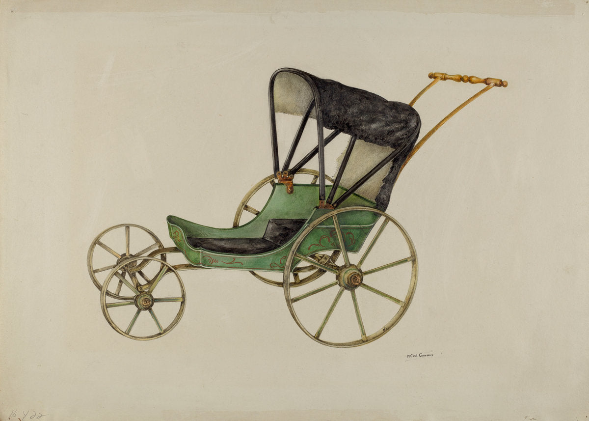 Doll Carriage by Peter Connin (American, active c. 1935), 16X12"(A3)Poster Print